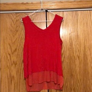 Red tank top